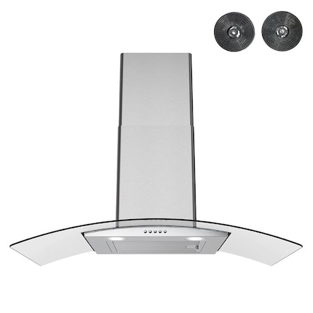 Streamline 36 in. Largo Ductless Wall Mount 220 CFM Range Hood in Brushed Stainless Steel T-8065-1-DL